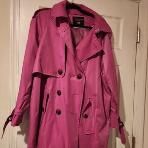 Pink London fog midi length jacket